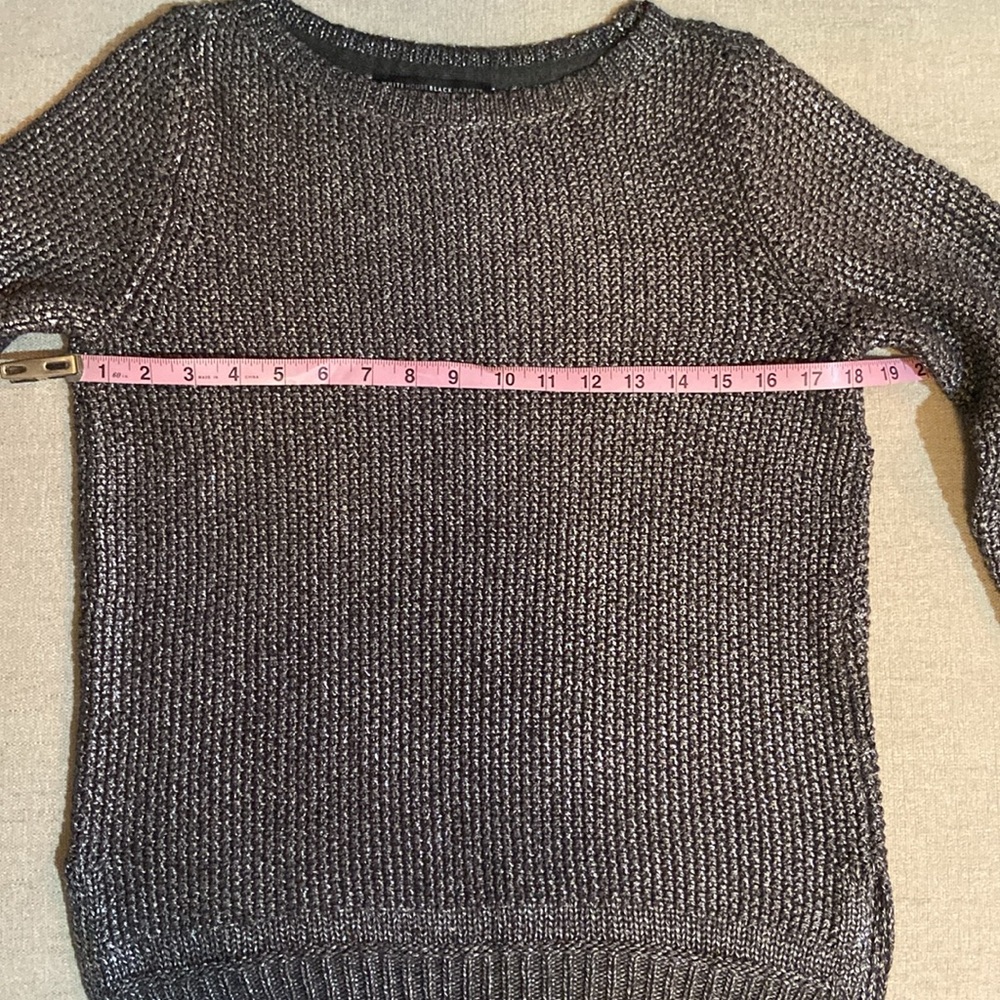 Metallic knit sweater by White House Black Market, size S. Exquisite detail. New - Picture 6 of 12
